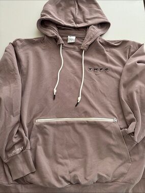 Nike Men's Mauve THFC Pullover Hoodie with Front Zip Pocket